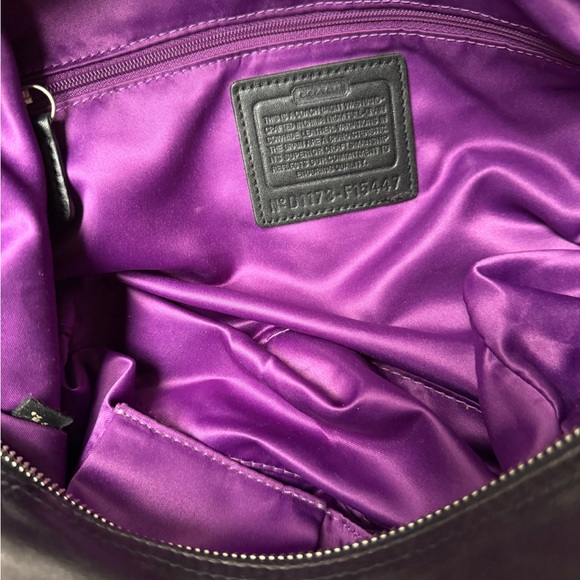 COACH Ashley #F15447 Black Leather Convertible Satchel Shoulder - Picture 2 of 3